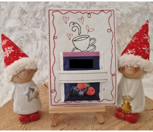 ADVENTSKALENDER 18. Dezember - Stickserie ITH Postkarte Teebeutel